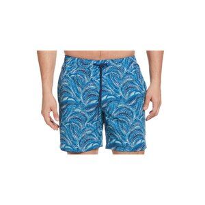 Cubavera Men's Wave Print 7" Swim Trunks in Mediterranian Blue NWT